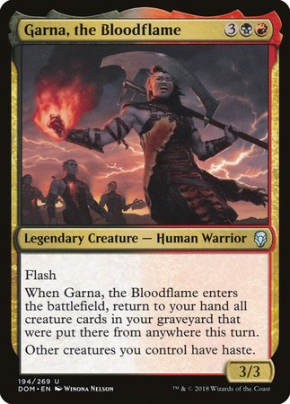 Garna, the Bloodflame [Dominaria] | Dumpster Cat Games