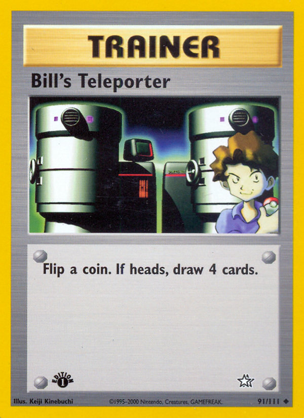 Bill's Teleporter (91/111) [Neo Genesis 1st Edition] | Dumpster Cat Games