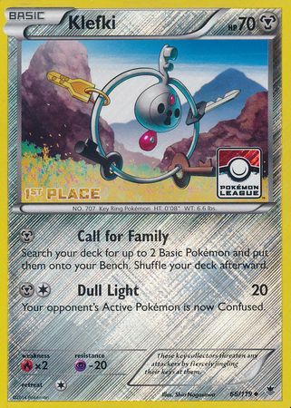 Klefki (66/119) (League Promo 1st Place) [XY: Phantom Forces] | Dumpster Cat Games