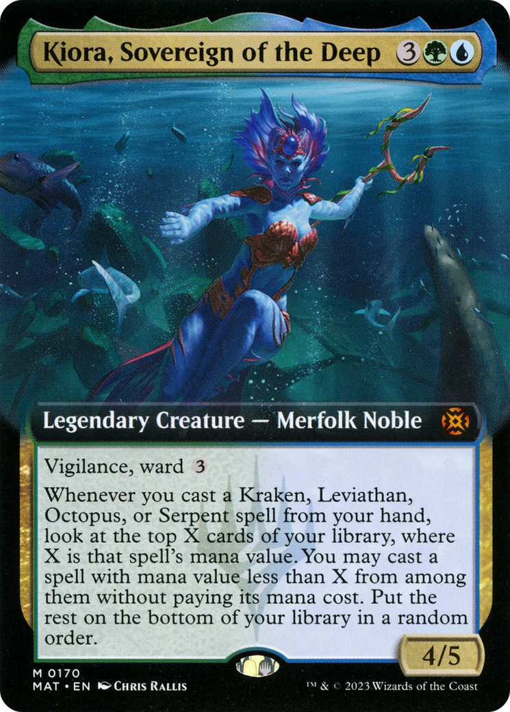 Kiora, Sovereign of the Deep (Extended Art) [March of the Machine: The Aftermath] | Dumpster Cat Games