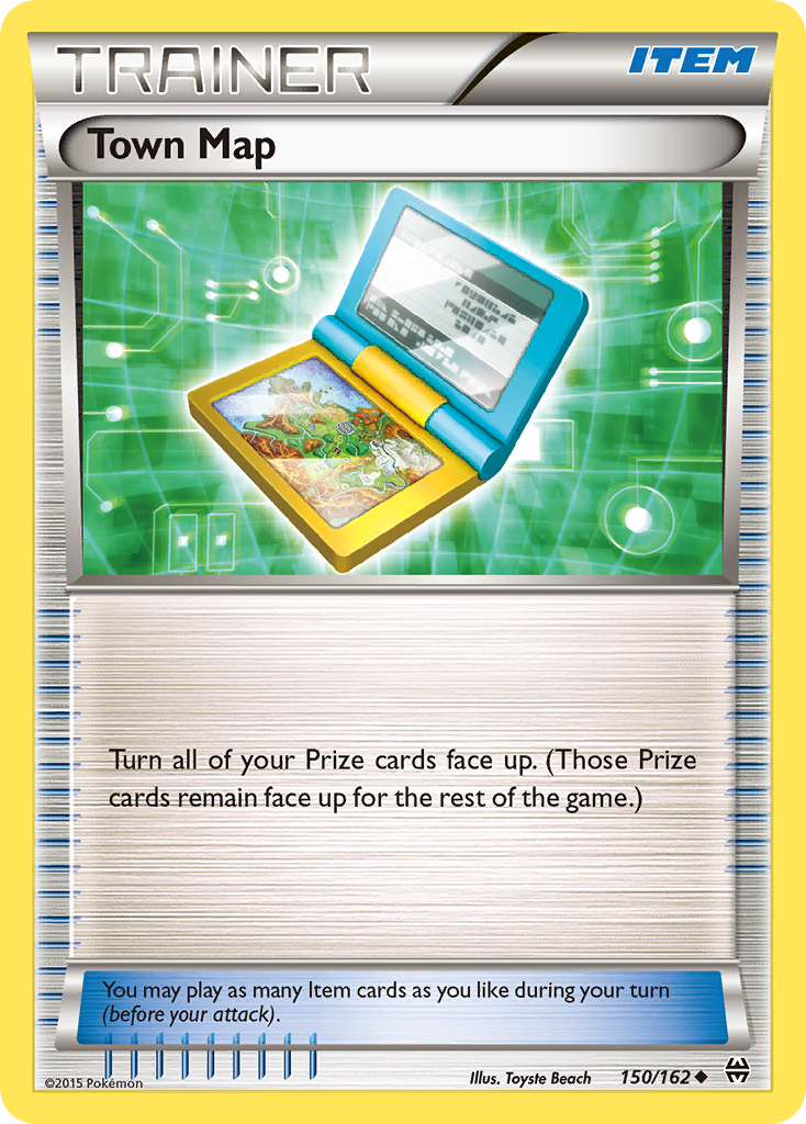 Town Map (150/162) [XY: BREAKthrough] | Dumpster Cat Games