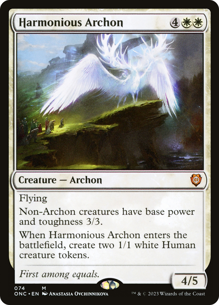 Harmonious Archon [Phyrexia: All Will Be One Commander] | Dumpster Cat Games