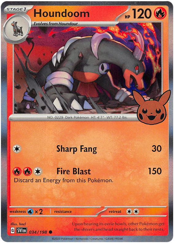Houndoom (034/198) [Trick or Trade 2023] | Dumpster Cat Games