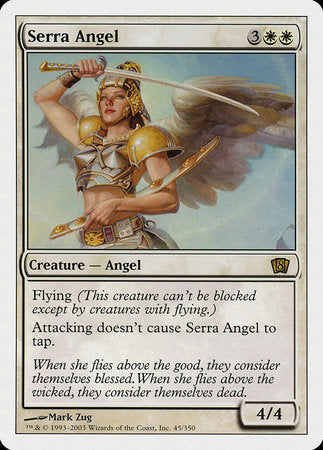 Serra Angel [Eighth Edition] | Dumpster Cat Games