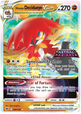 Hisuian Decidueye VSTAR (084/189) (Jumbo Card) [Sword & Shield: Astral Radiance] | Dumpster Cat Games