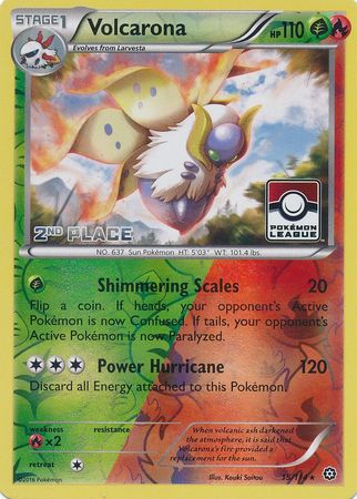 Volcarona (15/114) (League Promo 2nd Place) [XY: Steam Siege] | Dumpster Cat Games