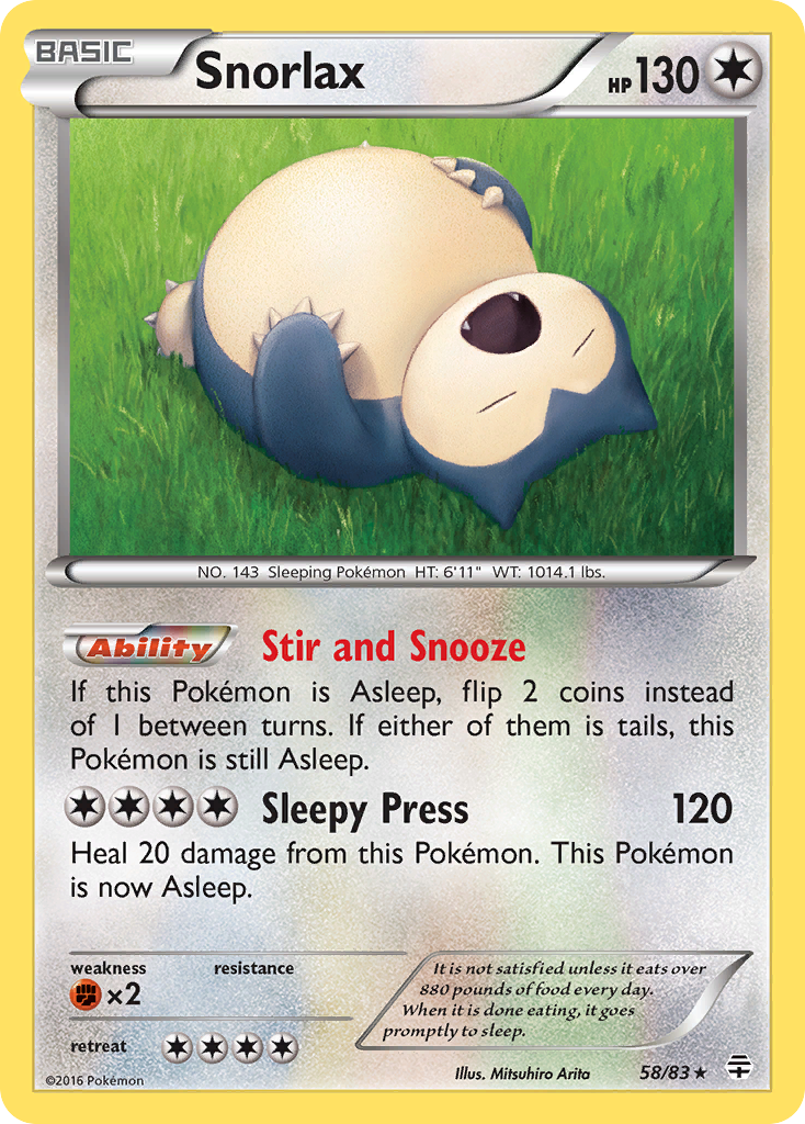 Snorlax (58/83) [XY: Generations] | Dumpster Cat Games