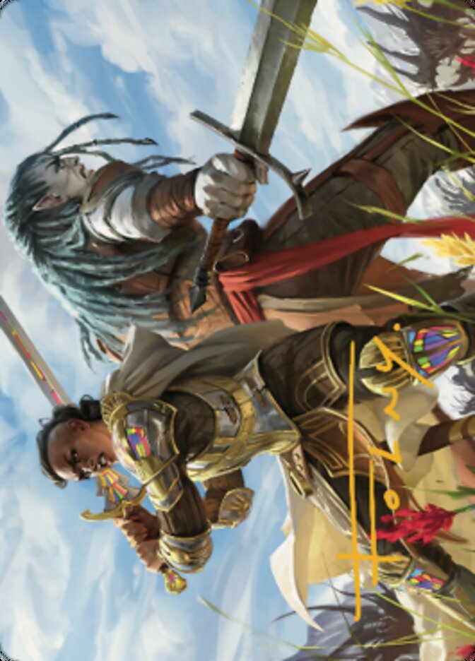 Join Forces Art Card (Gold-Stamped Signature) [Dominaria United Art Series] | Dumpster Cat Games