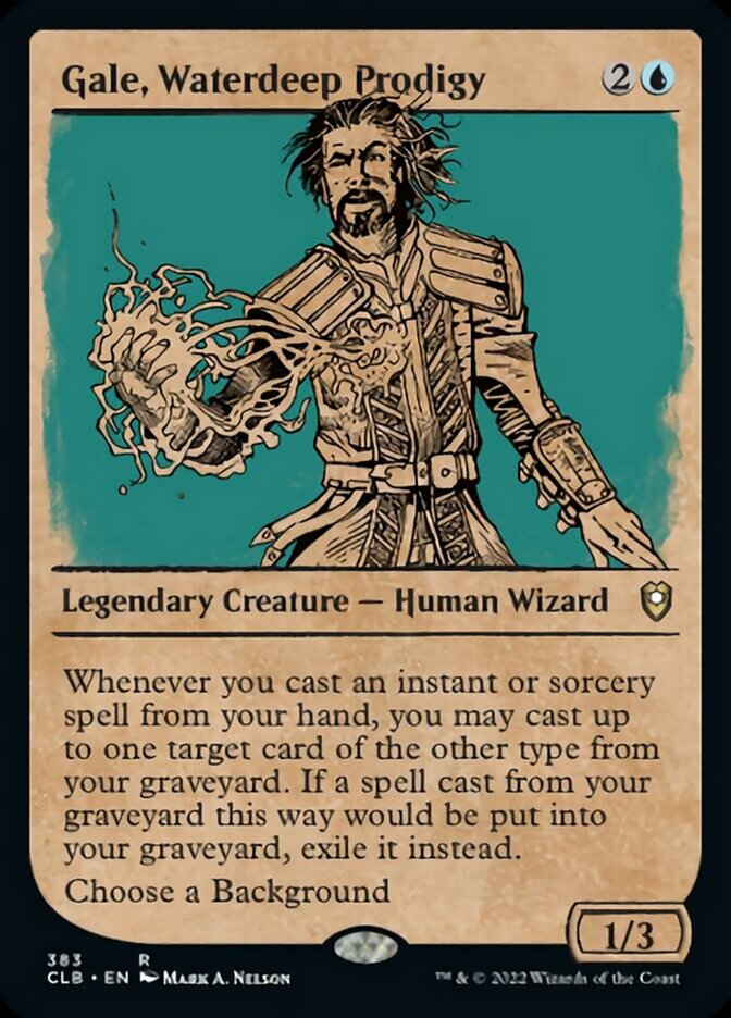 Gale, Waterdeep Prodigy (Showcase) [Commander Legends: Battle for Baldur's Gate] | Dumpster Cat Games