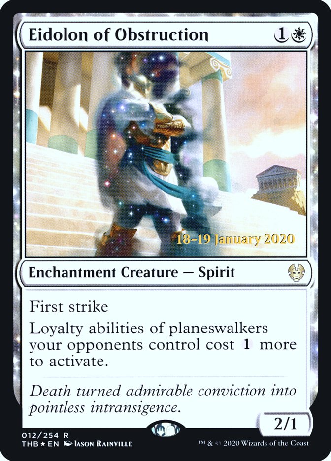 Eidolon of Obstruction [Theros Beyond Death Prerelease Promos] | Dumpster Cat Games