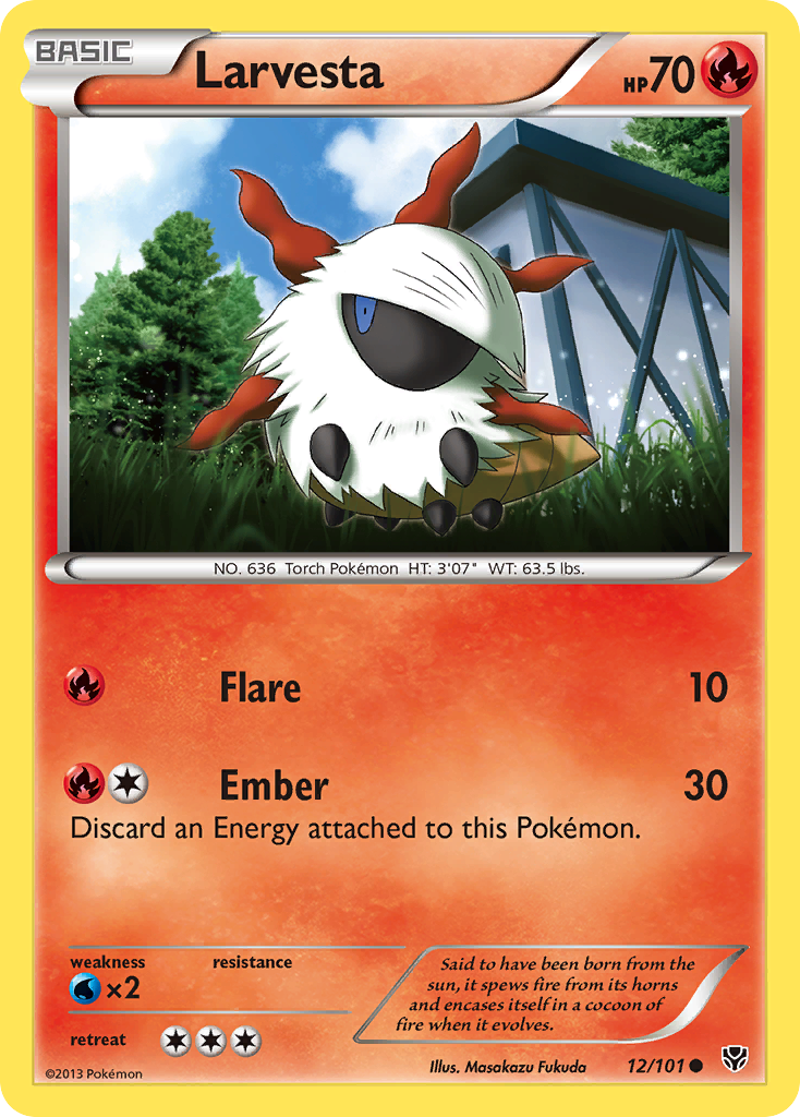Larvesta (12/101) [Black & White: Plasma Blast] | Dumpster Cat Games