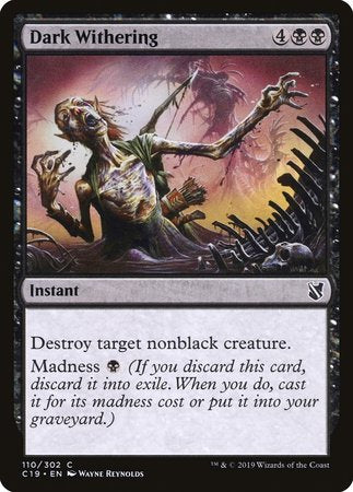 Dark Withering [Commander 2019] | Dumpster Cat Games