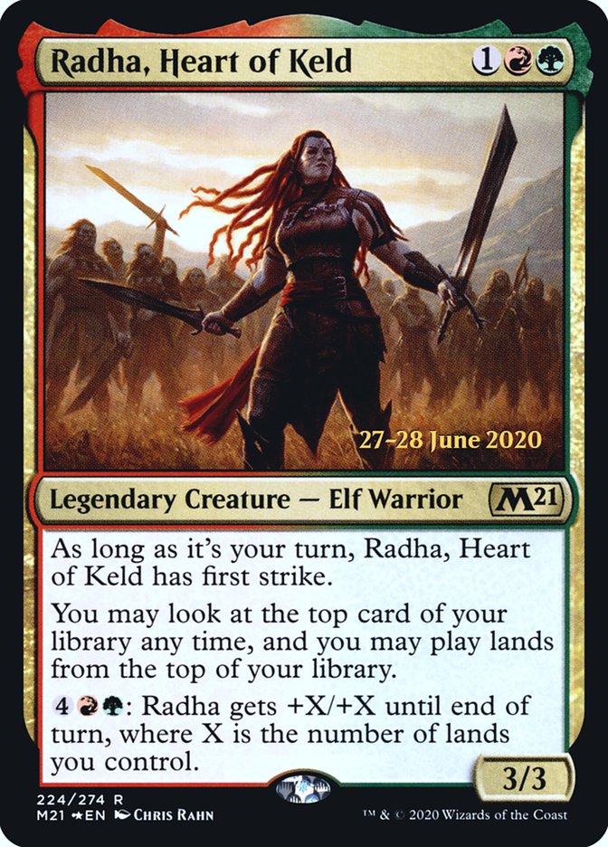 Radha, Heart of Keld  [Core Set 2021 Prerelease Promos] | Dumpster Cat Games