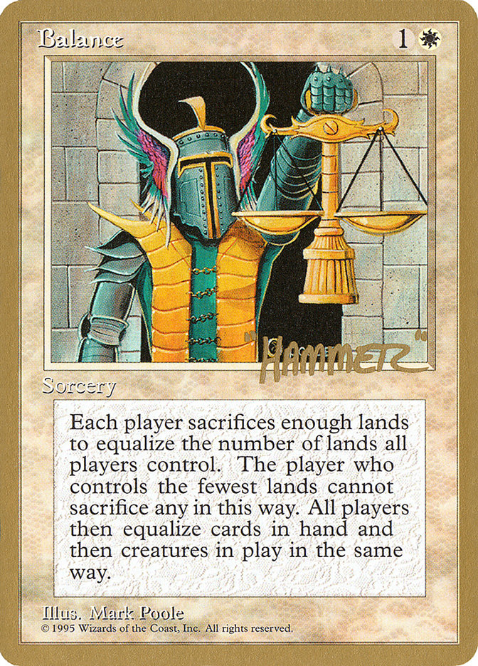 Balance (Shawn "Hammer" Regnier) [Pro Tour Collector Set] | Dumpster Cat Games