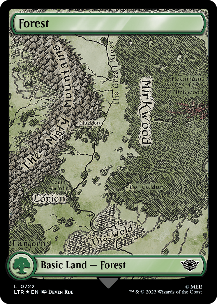 Forest (0722) (Surge Foil) [The Lord of the Rings: Tales of Middle-Earth] | Dumpster Cat Games