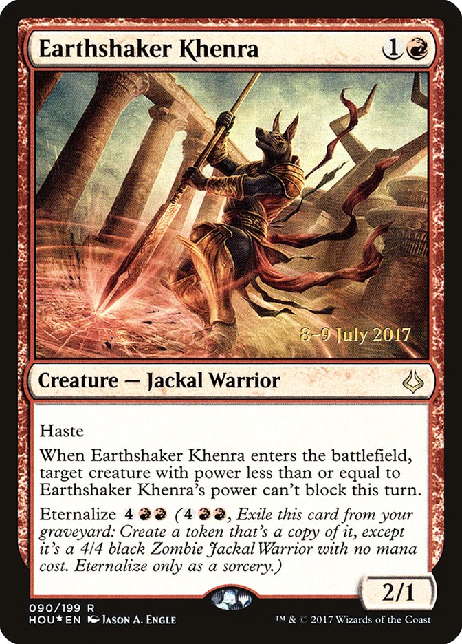 Earthshaker Khenra  [Hour of Devastation Prerelease Promos] | Dumpster Cat Games