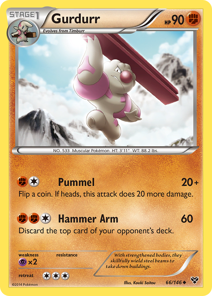 Gurdurr (66/146) [XY: Base Set] | Dumpster Cat Games