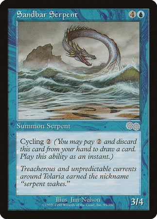 Sandbar Serpent [Urza's Saga] | Dumpster Cat Games