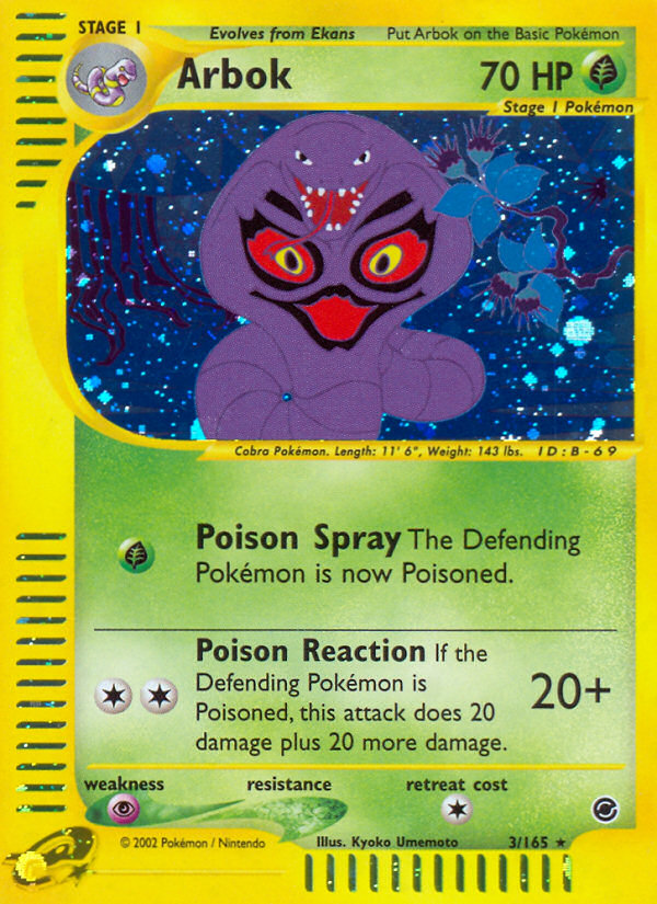 Arbok (3/165) [Expedition: Base Set] | Dumpster Cat Games