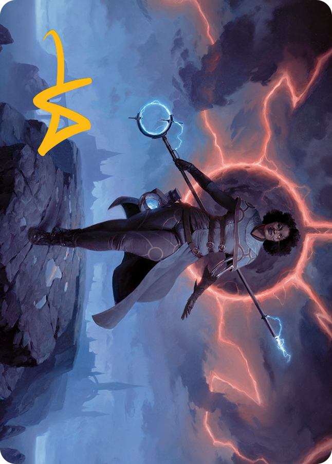 Rona, Herald of Invasion Art Card (Gold-Stamped Signature) [March of the Machine Art Series] | Dumpster Cat Games