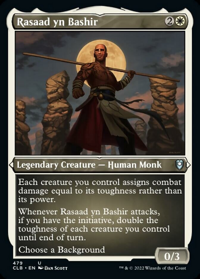 Rasaad yn Bashir (Foil Etched) [Commander Legends: Battle for Baldur's Gate] | Dumpster Cat Games