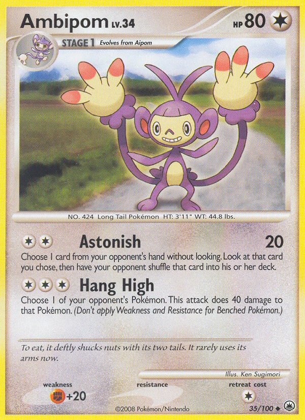 Ambipom (35/100) [Diamond & Pearl: Majestic Dawn] | Dumpster Cat Games