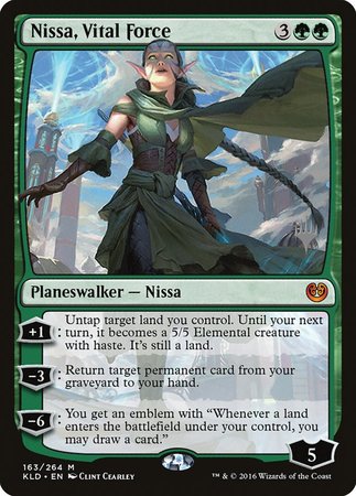 Nissa, Vital Force [Kaladesh Promos] | Dumpster Cat Games