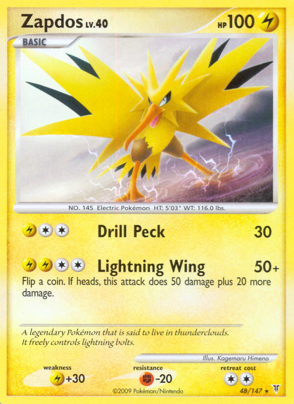 Zapdos (48/147) [Platinum: Supreme Victors] | Dumpster Cat Games