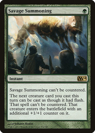 Savage Summoning [Magic 2014] | Dumpster Cat Games