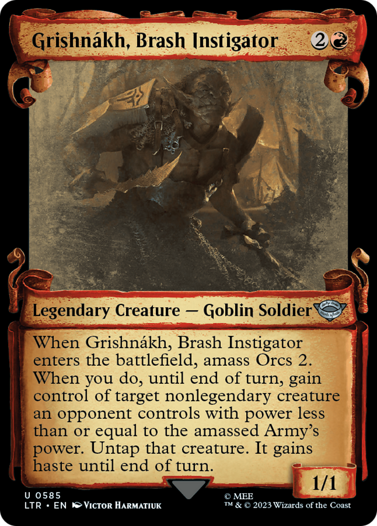 Grishnakh, Brash Instigator [The Lord of the Rings: Tales of Middle-Earth Showcase Scrolls] | Dumpster Cat Games