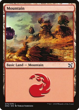 Mountain (75) [Duel Decks: Elves vs. Inventors] | Dumpster Cat Games