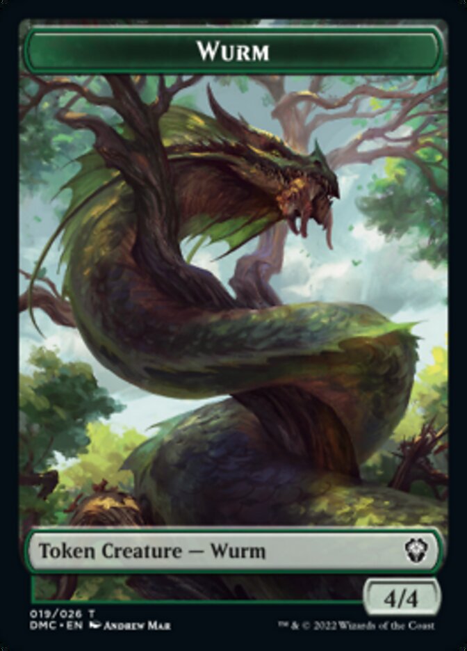 Soldier // Wurm Double-sided Token [Dominaria United Tokens] | Dumpster Cat Games