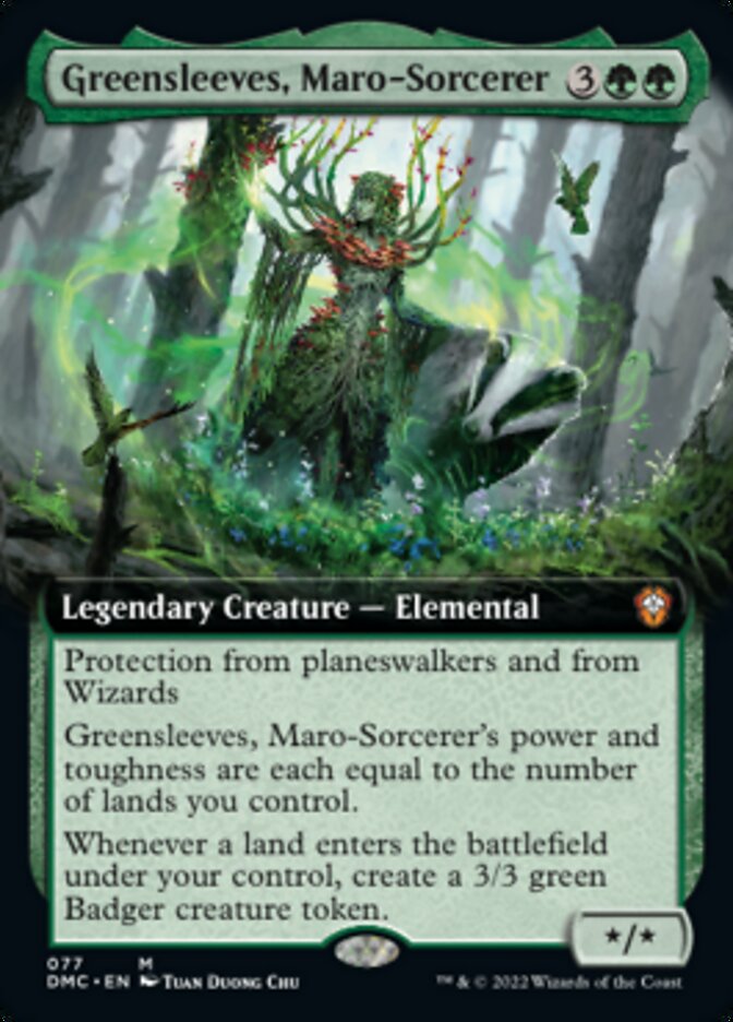 Greensleeves, Maro-Sorcerer (Extended Art) [Dominaria United Commander] | Dumpster Cat Games