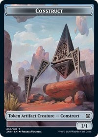 Construct // Kor Warrior Double-sided Token [Zendikar Rising Tokens] | Dumpster Cat Games