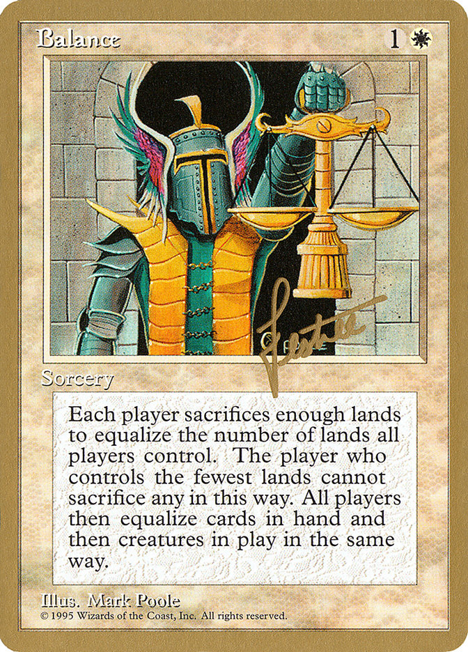 Balance (Bertrand Lestree) [Pro Tour Collector Set] | Dumpster Cat Games