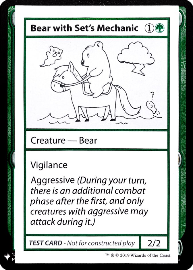 Bear with Set's Mechanic [Mystery Booster Playtest Cards] | Dumpster Cat Games