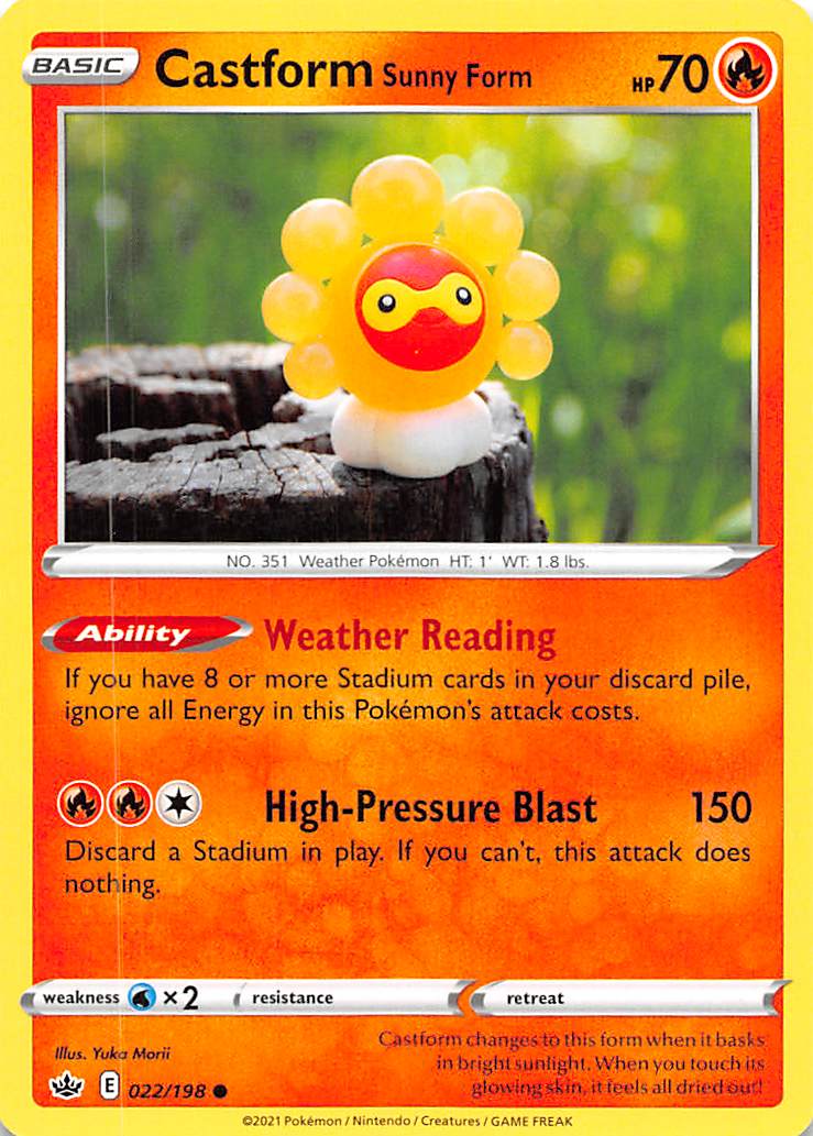 Castform Sunny Form (022/198) [Sword & Shield: Chilling Reign] | Dumpster Cat Games