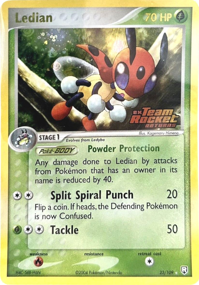 Ledian (23/109) (Stamped) [EX: Team Rocket Returns] | Dumpster Cat Games
