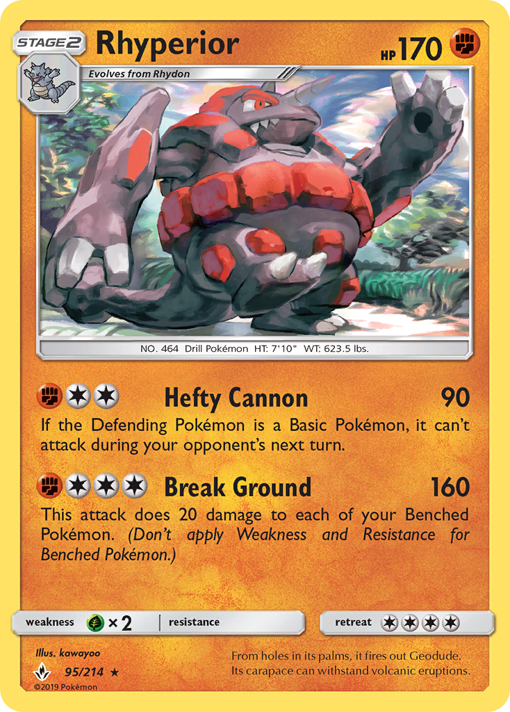 Rhyperior (95/214) [Sun & Moon: Unbroken Bonds] | Dumpster Cat Games
