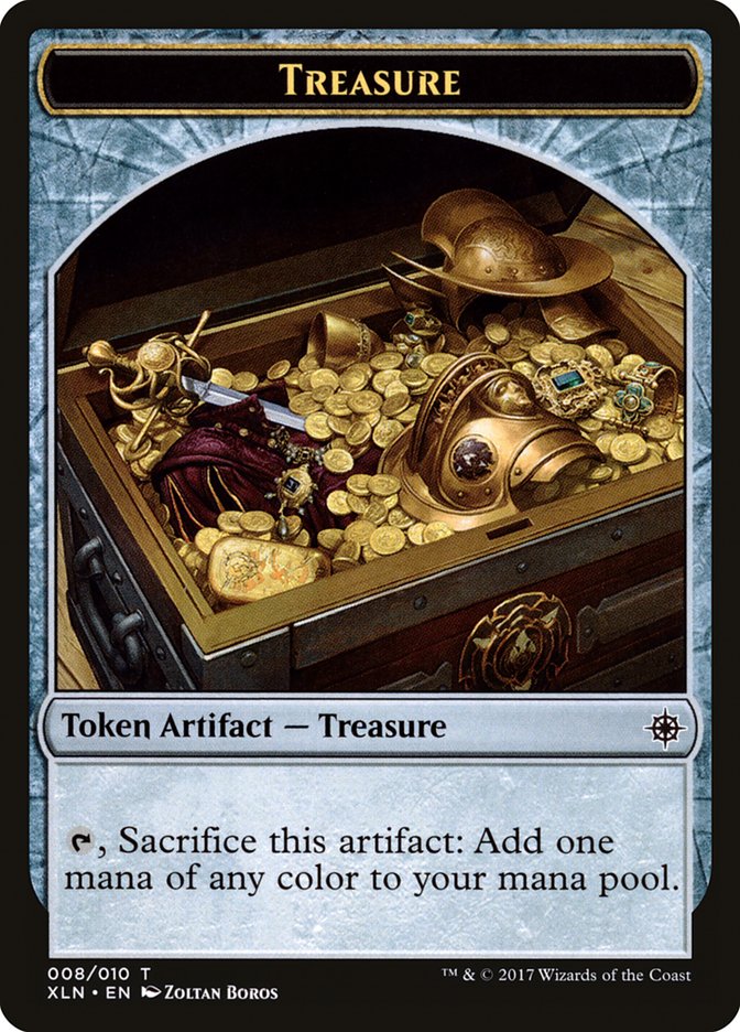Treasure (008/010) [Ixalan Tokens] | Dumpster Cat Games