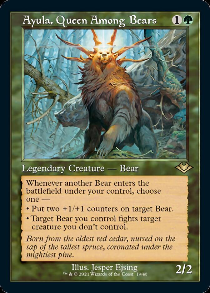 Ayula, Queen Among Bears (Retro Foil Etched) [Modern Horizons 2] | Dumpster Cat Games