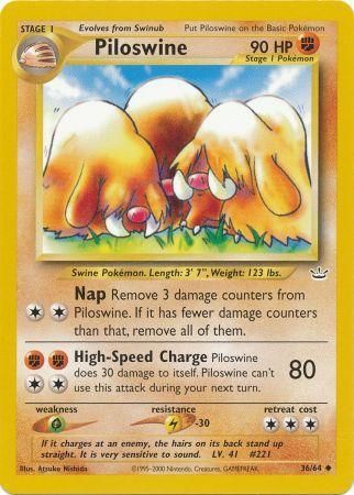 Piloswine (36/64) [Neo Revelation Unlimited] | Dumpster Cat Games