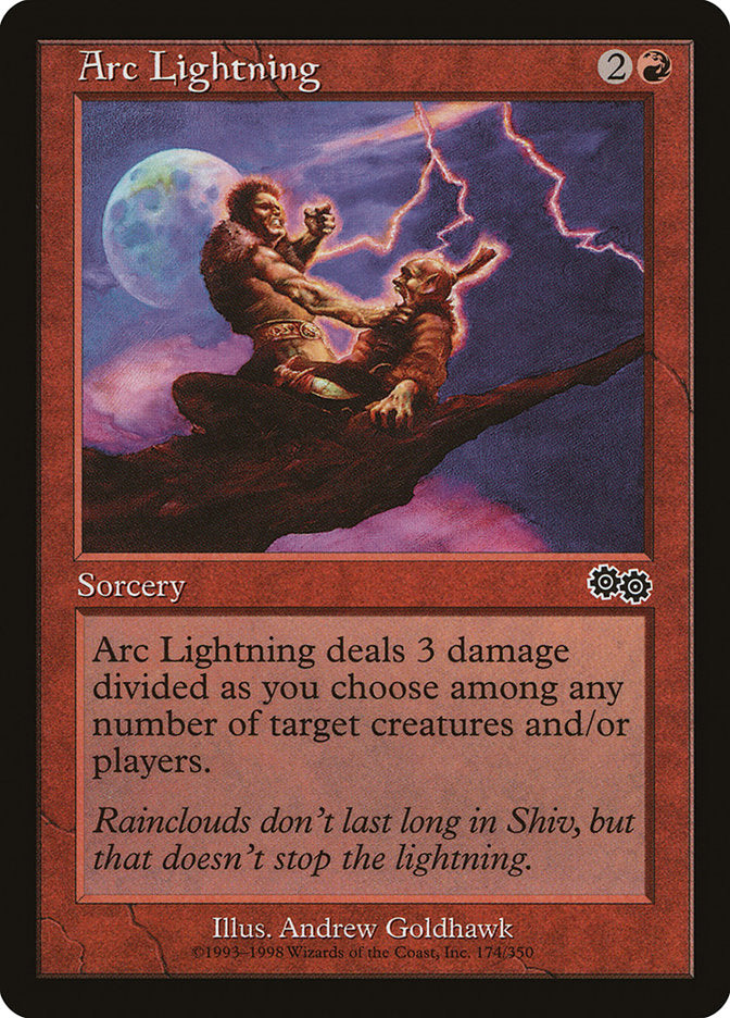 Arc Lightning [Urza's Saga] | Dumpster Cat Games