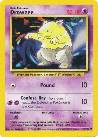 Drowzee (49/102) [Base Set Unlimited] | Dumpster Cat Games
