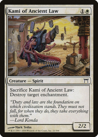 Kami of Ancient Law [Champions of Kamigawa] | Dumpster Cat Games