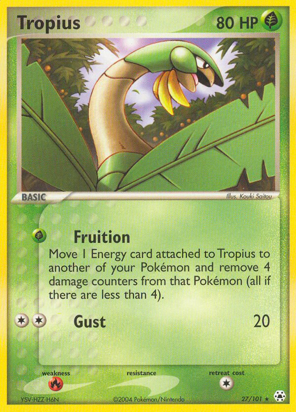 Tropius (27/101) [EX: Hidden Legends] | Dumpster Cat Games