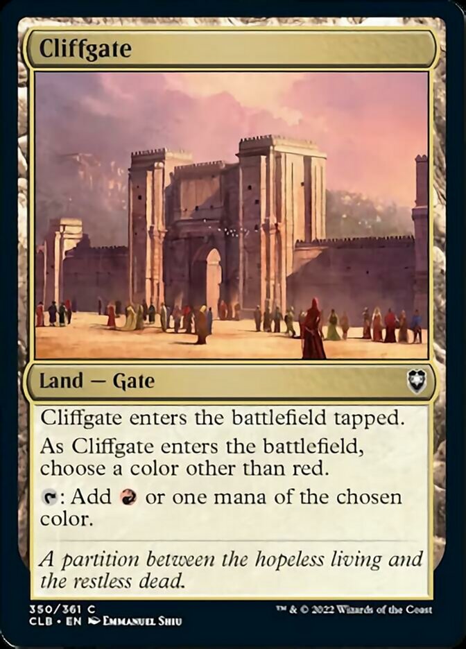 Cliffgate [Commander Legends: Battle for Baldur's Gate] | Dumpster Cat Games