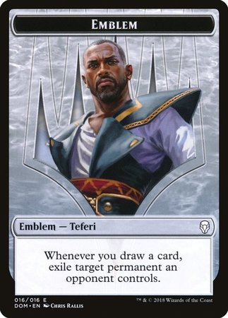 Emblem - Teferi, Hero of Dominaria [Dominaria Tokens] | Dumpster Cat Games