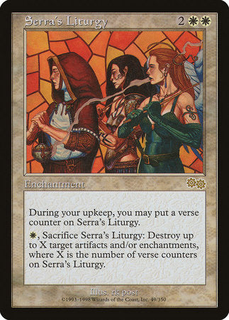 Serra's Liturgy [Urza's Saga] | Dumpster Cat Games