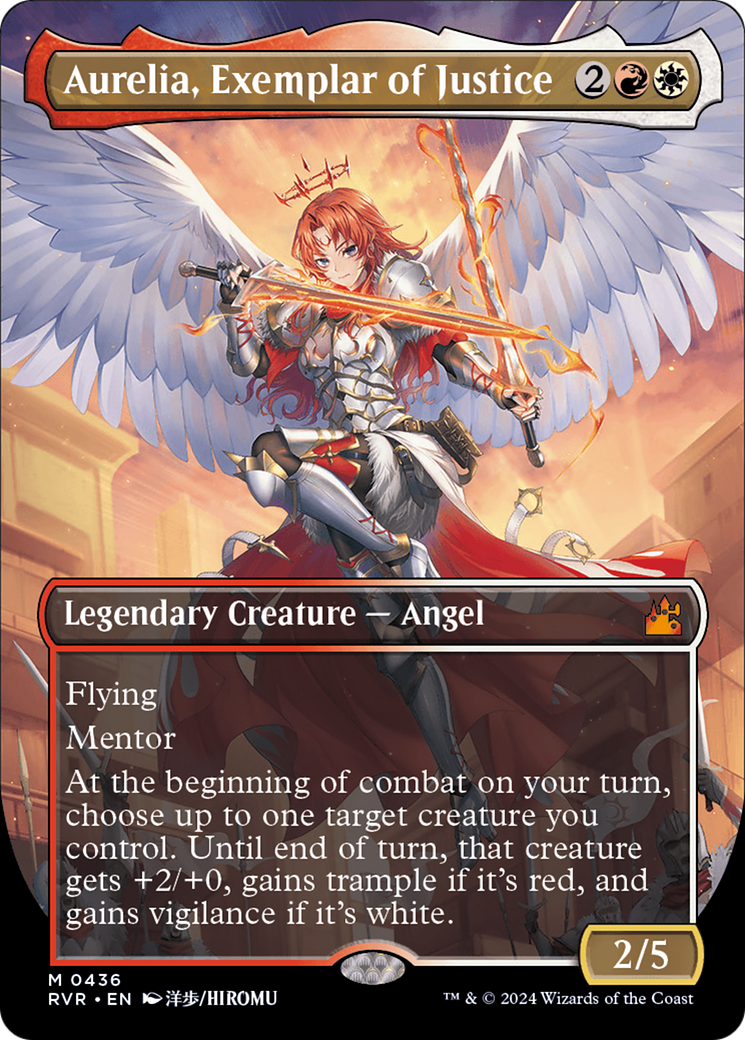 Aurelia, Exemplar of Justice (Anime Borderless) [Ravnica Remastered] | Dumpster Cat Games